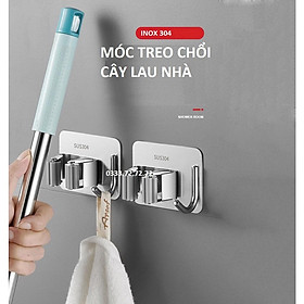 Mua Móc Treo Nhà Tắm Inox 304  Kẹp Chổi Lau Nhà Kèm Móc Gắn Tường Thông MInh Tiện Ích Gia Đình