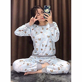 Bộ nỉ LÓT BÔNG NỮ siêu cute, siêu ấm cho một mùa đông lạnh
