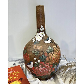 Mua Lọ gốm Bát Tràng vuốt tay độc bản cao 37cm