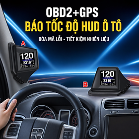 Mua HUD Ô Tô OBD2 + GPS Báo Tốc Độ Chính Xác – Hiển Thị LCD  Cảnh Báo Quá Tốc Độ  Xóa Lỗi Động Cơ  Tiết Kiệm Nhiên Liệu  đèn trang trí  đồng hồ treo tường