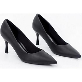 Giày Cao Gót 7cm Basic Mũi Nhọn Êm Chân Màu Đen X457 - Xanh Navy,36