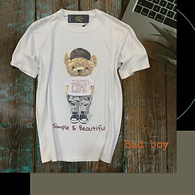 [ Sản phẩm tốt ] Áo thun nam Form rộng in hình gấu yêu hoạt hình siêu cute trẻ trung hiện đại 