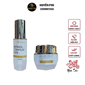 Combo Bộ Tái Sinh Retinol Complex 0.5 và Heli B5 Cream Huyền Phi Dưỡng Da Tái Tạo Chăm Sóc Làn Da Khỏe Mạnh