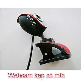 Mua Webcam kẹp màn hình Máy tính có Mic màu đỏ đen