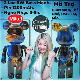 Mua Loa Bluetooth Mini Hình Gấu B5+ Có 2 Loa 5W Công Suất Lớn  Bass Mạnh  Pin 1200mAh  Có Khe Cắm Thẻ Nhớ  USB  FM
