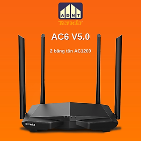 Bộ phát wifi chuẩn 1200Mbps băng tần kép Wireless Router AC6 Tenda hàng chính hãng