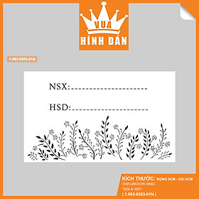 Set 50/100 nhãn dán NGÀY SẢN XUẤT NSX, HẠN SỬ DỤNG HSD (5x3cm) - tem thank you dán gói hàng, hộp, túi sản phẩm dành cho shop (1.093)