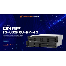 Thiết bị lưu trữ QNAP TS-832PXU-RP-4G - Hàng chính hãng