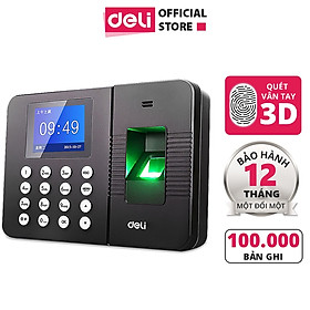 Máy chấm công quét vân tay Deli – màu đen - E3960