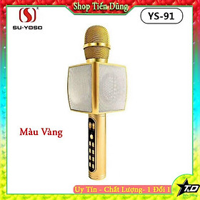 Mua MIC KARAOKE YS91 KIÊM LOA TRỢ GIẢNG HÀNG CHUẨN- MICRO CẦM TAY KARAOKE