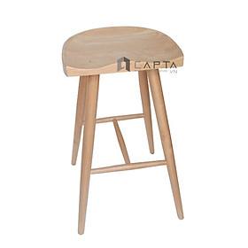 Mua Ghế quầy bar gỗ không lưng tựa cao 75 cm chân cố định Ghế studio chụp ảnh đẹp CB Nemo-75W tại HCM
