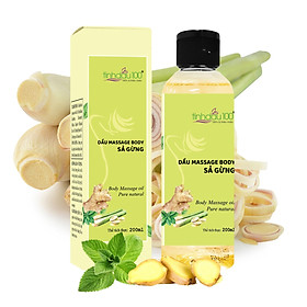 Dầu massage body Sả Gừng giảm cảm giác mệt mỏi vai gáy, lưng, đầu gối Tinh Dầu 100 200ml