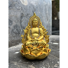 Tượng Phật Tổ Như Lai Dát Vàng Để Xe Ô tô tặng kèm nước hoa
