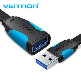 3.0 2.0 USB Extension Cable Male to Female High-speed Transmission Data Cable Black Flat Cable 0.5 / 1 / 1.5 / 2/3 Meters