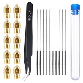 Brass  0.4mm Nozzle CleaningTool   Tweezers for 3D Printer Set A