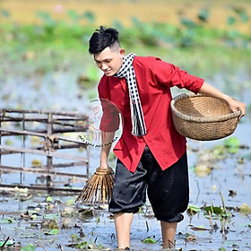 BIG SIZE Bộ bà ba phối áo cate đỏ quần phi đen - Có bộ bà ba Bigsize- may sỉ bà ba toàn quốc - May bộ bà ba theo yêu cầu - Áo Cate đỏ lẻ