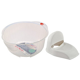 Combo giá vo gạo 23cm + giá gác muôi, đũa làm bếp nội địa Nhật Bản
