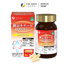 Viên uống Natto Kinase 6000FU FINE JAPAN hỗ trợ điều trị tai biến đột quỵ hộp 90 viên (30 ngày)