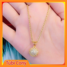 Dây chuyền nữ trái cầu xoàn mạ vàng 18k