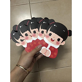 Combo 600 lì xì hoạt hình 3D kèm stiker cho bé