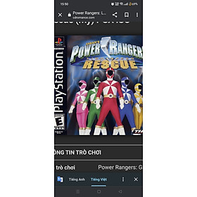 Mua Game ps1 power rangers lightforce rescue