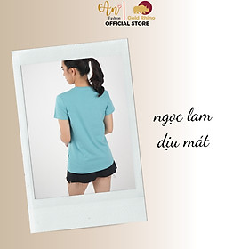 Áo Thun Cổ Tròn Nữ NGỌC LAM 100% Cotton Cao Cấp, Thoáng Mát, Kháng Khuẩn - Gold Rhino