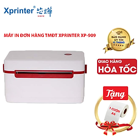 Mua Combo Máy In Nhiệt XPRINTER XP-909 USB + BLUETOOTH  In Đơn Hàng Kèm Khay Đựng Giấy TẶNG Cuộn A6 - HÀNG CHÍNH HÃNG