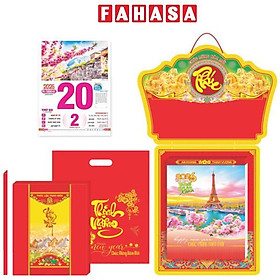 Lịch Bloc Siêu Đại - Phong Cảnh Thế Giới - Bảng Treo Metalize - 20 x 30 cm - TĐ29