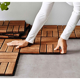 Mua Bộ 5 Vỉ Gỗ 12 Nan Greenhome VG002 - Nâu