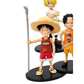 Mô Hình hồi nhỏ Luffy , ACE , Sabo , Sanji , Zoro  Cao 15cm - Figure Tượng One Piece