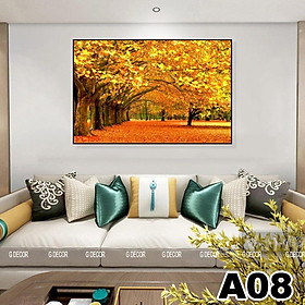 Tranh treo tường CAO CẤP 1 bức phong cách hiện đại Bắc Âu 08, tranh phong cảnh trang trí phòng khách, phòng ngủ, spa