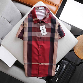 Áo sơ mi nam họa tiết sọc BR vải Lụa 3D thoáng mát, thấm hút, không nhăn form slim fit chuẩn thời trang HÀN