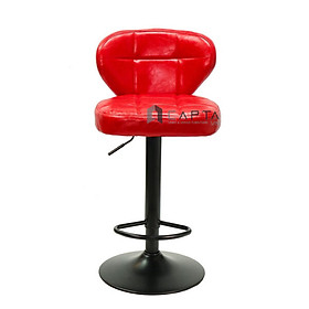 Mua Ghế quầy bar lưng thấp CB2243A-P Nội thất Capta Nệm da pvc chân sắt tăng giảm màu đen tại hcm