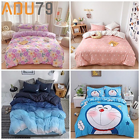 Bộ Ga Giường Và Vỏ Gối Cotton Korea ADU79 Bedding Đủ Kích Thước Trải Nệm 1m4, 1m6, 1m8 Chưa Gồm Chăn