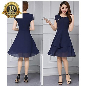 SALE - Đầm xòe voan chiffon đính hoa hồng MS278 – Có 4 màu