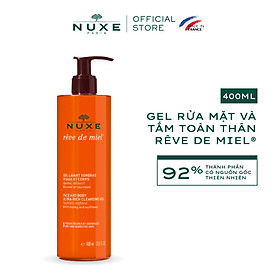 Gel rửa mặt và tắm toàn thân Nuxe Rêve de Miel® 400ml