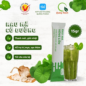 Gói Mini - Rau Má Uống Liền ORAMA đường phèn - 15g/gói - rau má tươi nguyên chất kết hợp cùng đường phèn thanh mát, giải nhiệt