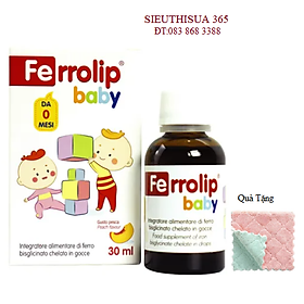 FERROLIP BABY – Bổ sung Sắt Hữu Cơ Nhỏ Giọt cho bé sơ sinh-tặng khăn