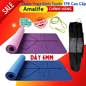 Thảm Tập Yoga Định Tuyến Chính Hãng Amalife + Bao Thảm Tập Yoga Định Tuyến + Dây Buộc