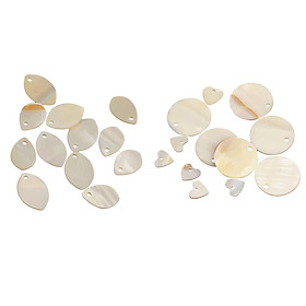 24Pieces Natural Shell Charm Beads Jewelry Findings Accessories DIY