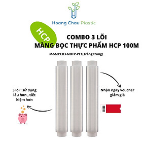 Combo 4 Lõi Màng Bọc Thực Phẩm PE SATIS 30cm x 100m Không Chứa Chất Phụ Gia Gây Hại Sức Khỏe Dùng Được Cho Lò Vi Sóng