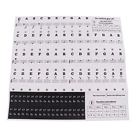 Piano Sticker Music Note Keyboard Sticker Decals for 49/54/61/88 Keys Piano&Keyboard