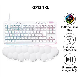 Bàn phím cơ gaming có dây Logitech G713 TKL - RGB, tương thích PC, Mac - Hàng Chính Hãng