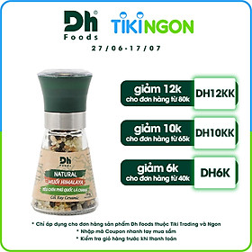 Natural Muối Himalaya Tiêu Chín Phú Quốc Lá Chanh - Nắp cối xay Ceramic 70gr Dh Foods