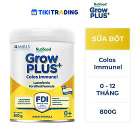 Sữa Bột Nutifood Sweden GrowPLUS+ Sữa Non Immunel từ 0 - 12 tháng lon 800g