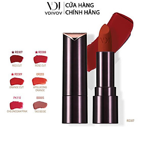 Son lì dưỡng ẩm VDIVOV Lip Cut Rouge Velvet 3.8g