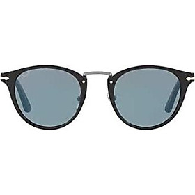 Persol PO3108S - 95/56 Sunglasses Black w/ Light Blue Lens 49mm