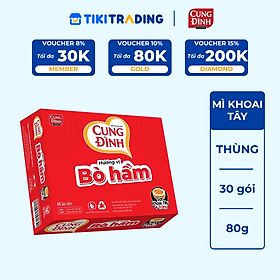 Thùng 30 Gói Mì Khoai Tây Cung Đình Hương Vị Bò Hầm