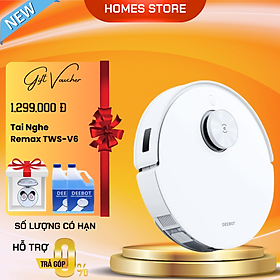 Mua Robot Hút Bụi Lau Nhà Ecovacs Deebot T10 - Quốc Tế Kết Nối App Làm Mát Không Khí Khử Mùi Trợ Lý Ảo YIKO Công nghệ OZMO 3.0 Lực Hút 3000 Pa Phù Hợp Diện Tích 200m2 Công Suất 50 W - Hàng Chính Hãng