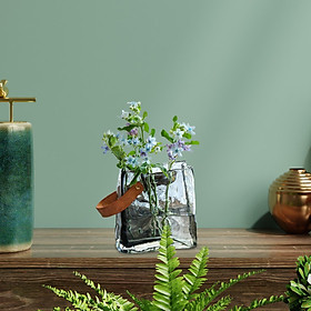 Glass Bud Vase Handbag Shape Ornament for living Room Bathroom